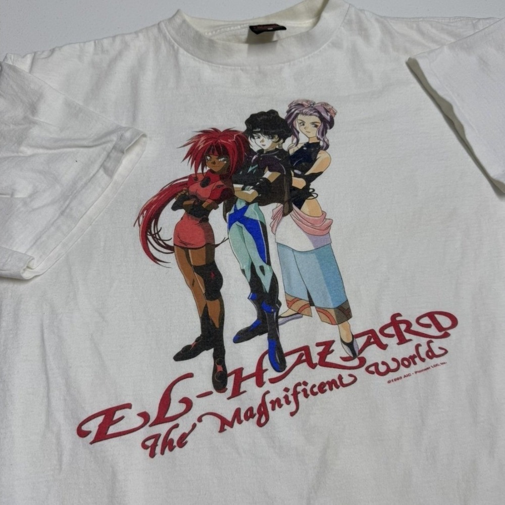 Vintage 1995 El-Hazard The Magnificent World Anime Shirt Fashion Victim XL White